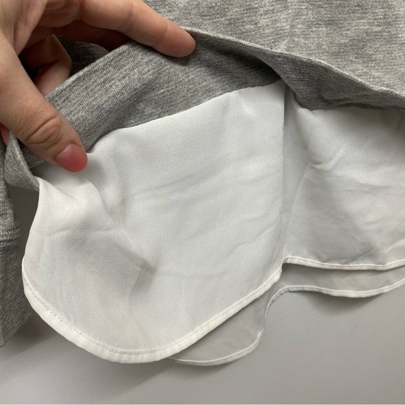 Tristan Women Sparkling Gray Sweater Gold Details Chiffon Size Small - Picture 7 of 10